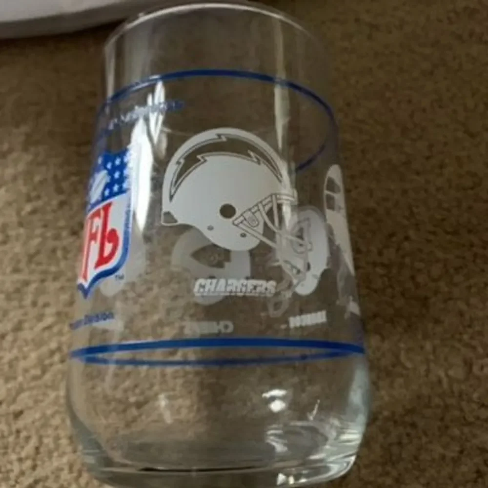 NFL AFC Western Division Glass Drink Tumbler